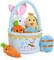 Easter Basket -My First Easter Basket Stuffed Plush Playset Baby's First Easter Basket Stuffed Cartoon Bunny Easter Egg Plush Basket for Kids 5pcs (Blue)
